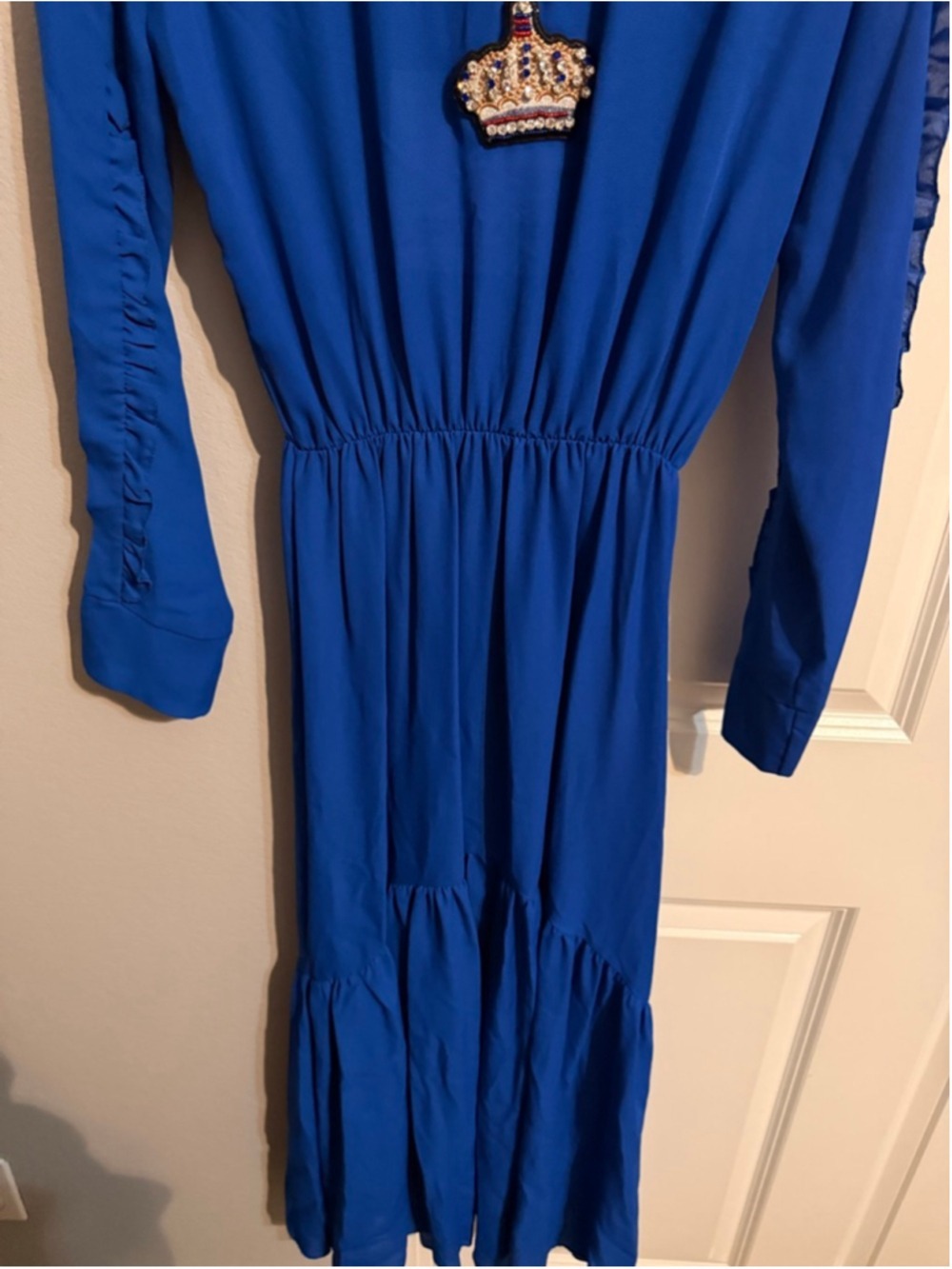 Women's ODI ET AMO Blue Long Sleeve Dress S - Picture 4 of 10